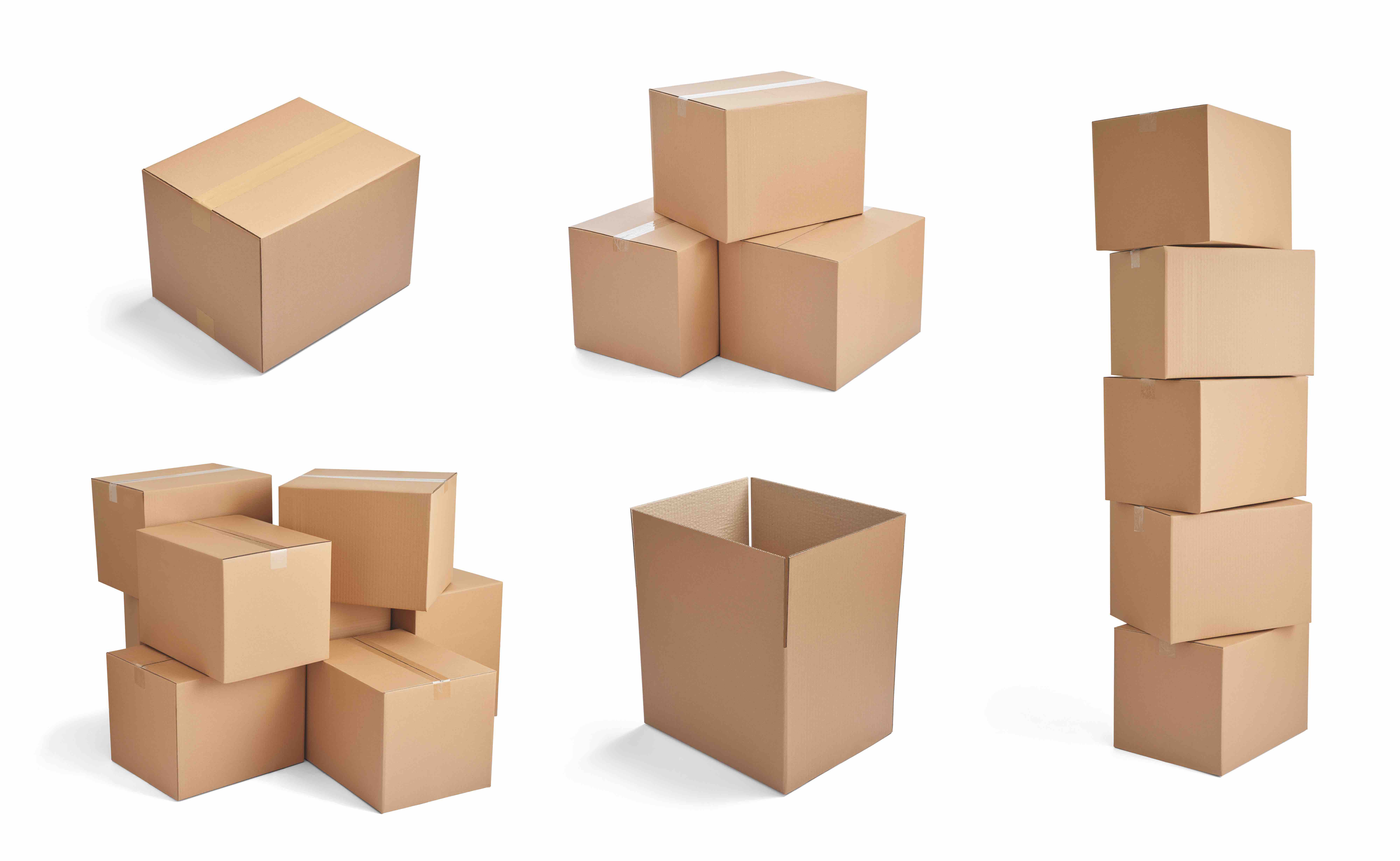 box package delivery cardboard carton stack